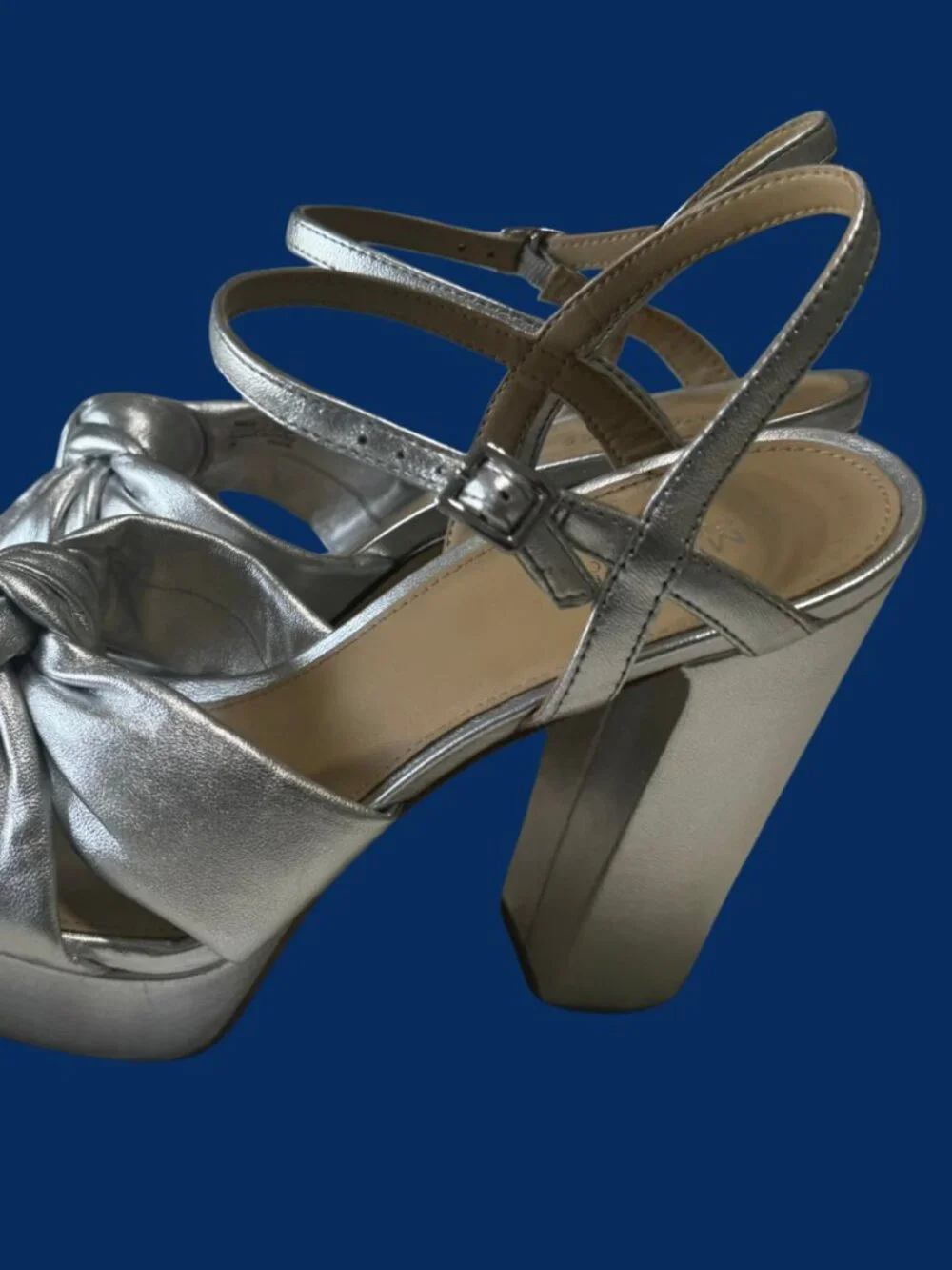MICHAEL Michael Kors Silver Knot Platform Heels